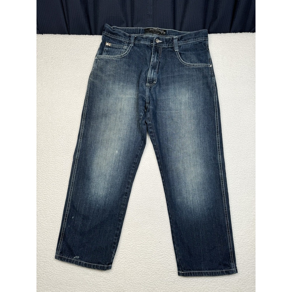 SOUTHPOLE Y2K Dark Wash Jeans Baggy Straight Men's 38 (Fits 37 x 29)